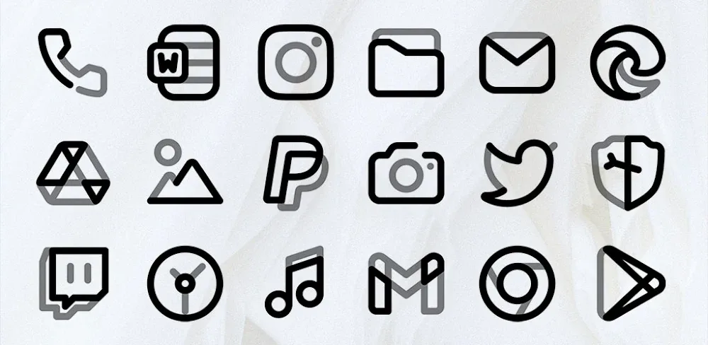 Aline Black: linear icon pack v1.9.7 APK (Full Version)