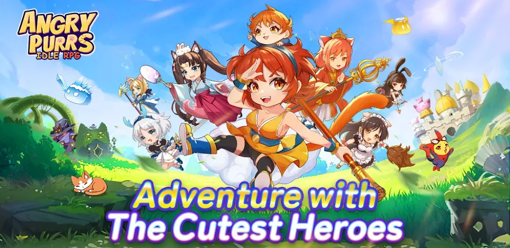 Angry Purrs Idle RPG! v1.0.25 MOD APK (Menu, Battle Speed X5)