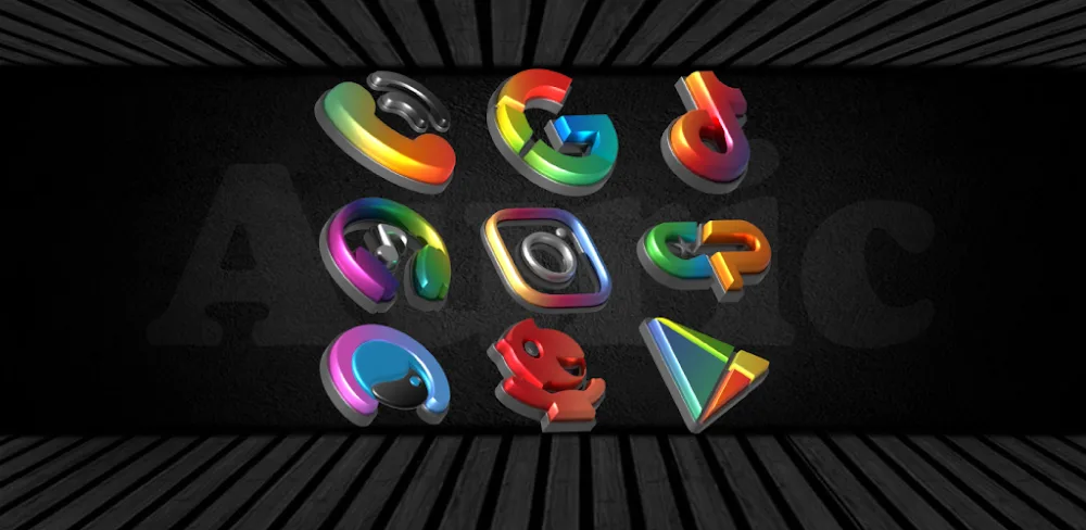 Auric Dark 3D Icon Pack v3.0.3 APK (Full Version)