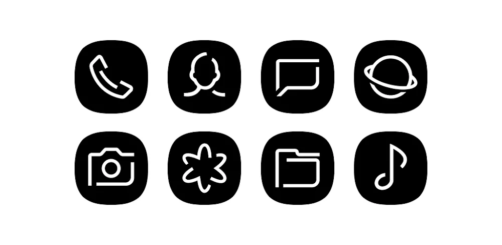 Blaux Black – Icon Pack v1.9.6 APK (Full Version)