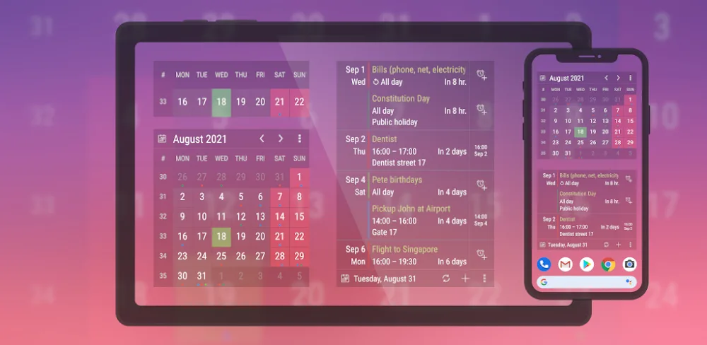 Calendar Widget v2025.11.07-304 MOD APK (Premium Unlocked)