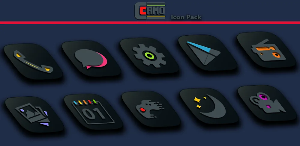Camo Dark Icon Pack v1.7.2  APK (Full Version)
