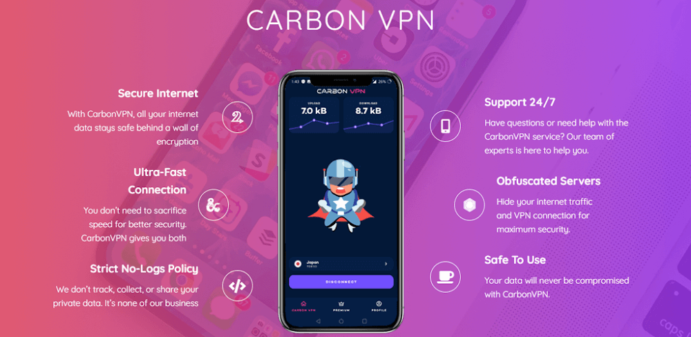Carbon VPN Pro Premium APK v5.17 (Patched)
