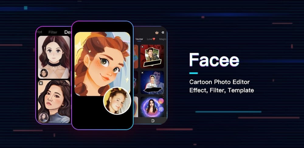 Cartoon Photo Editor: Facee v2.2.0 MOD APK (VIP Unlocked)