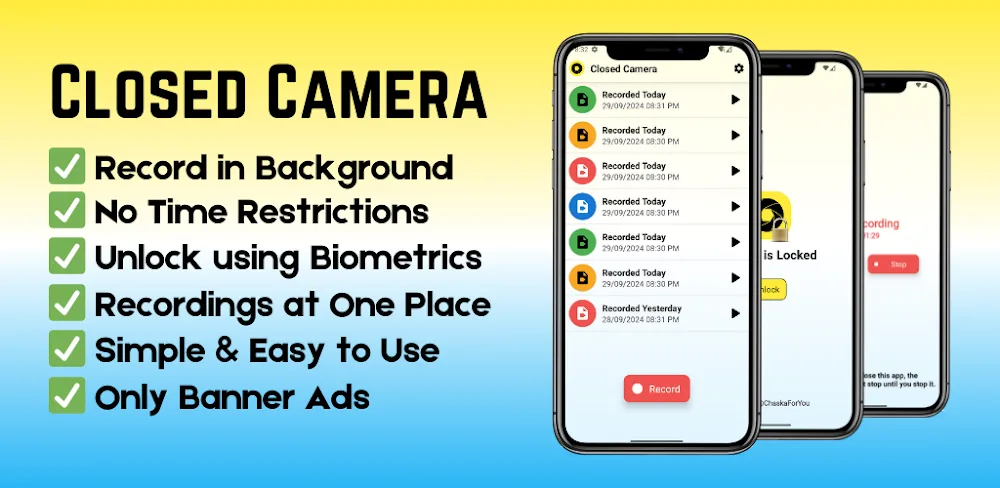 Closed Camera v19.1.0 MOD APK (Premium Unlocked)