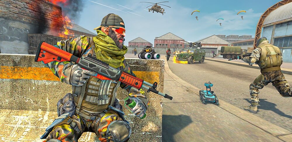 Commando Cover Strike v3.9 MOD APK (God Mode, Dumb Enemy)
