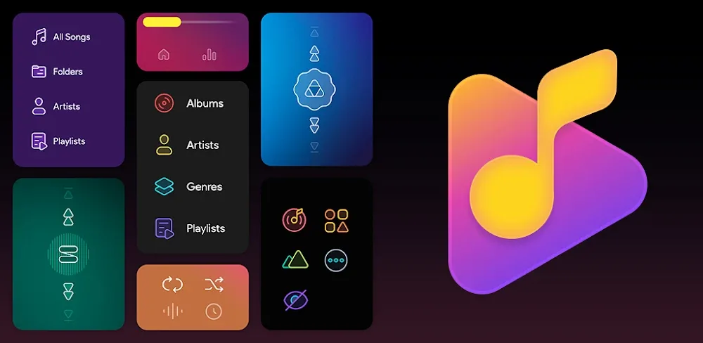 Dais Dark – Poweramp v3 Skin v1.5.5 APK (Full Version)
