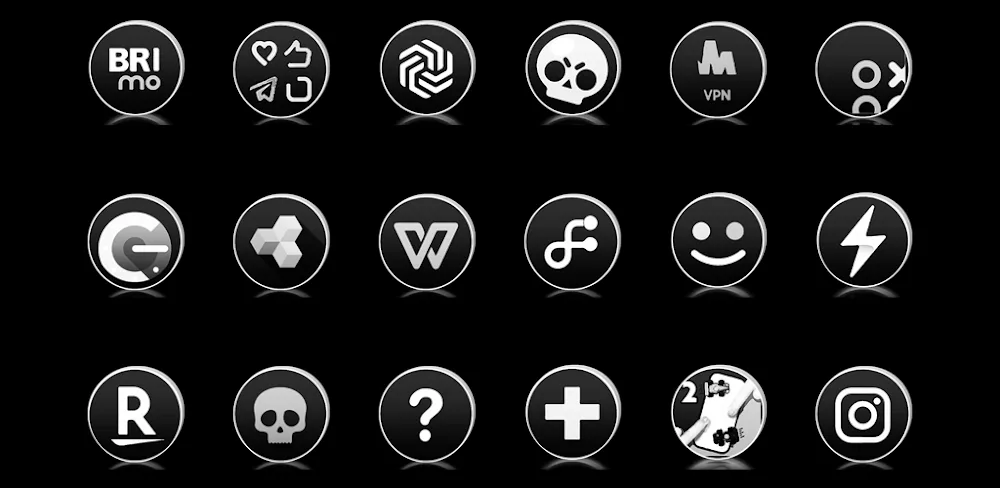 Dark Rounds icon pack v1.0 APK (Full Version)