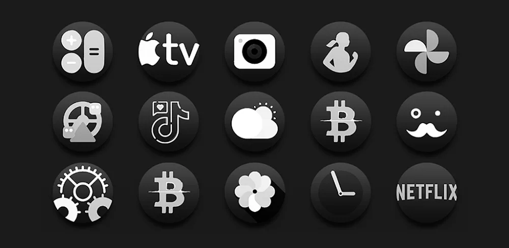 Darko3 BW – Icon Pack v1.2 APK (Full Version)