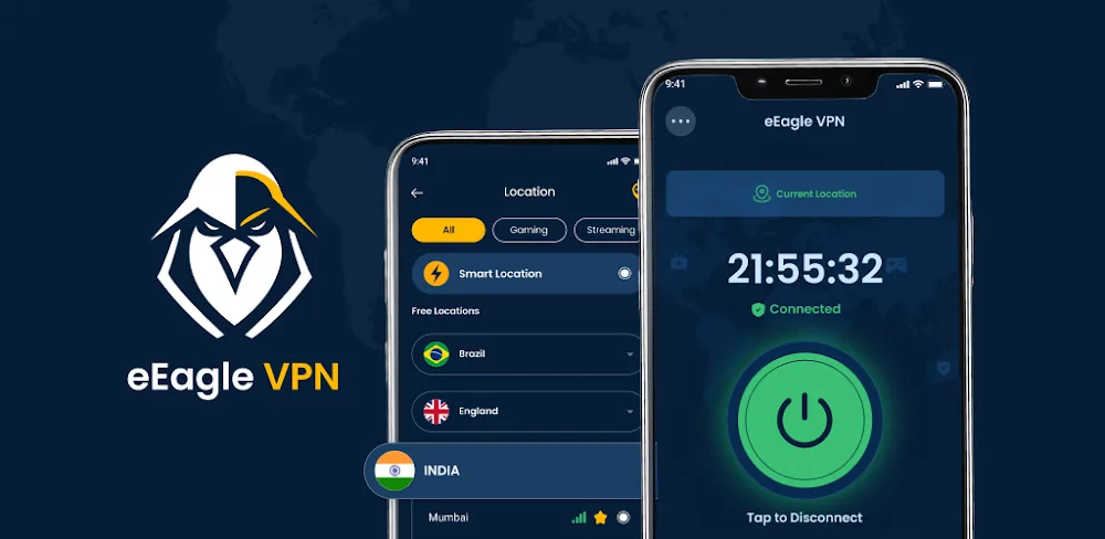 eEagle VPN v2.11.1 MOD APK (Premium Unlocked)