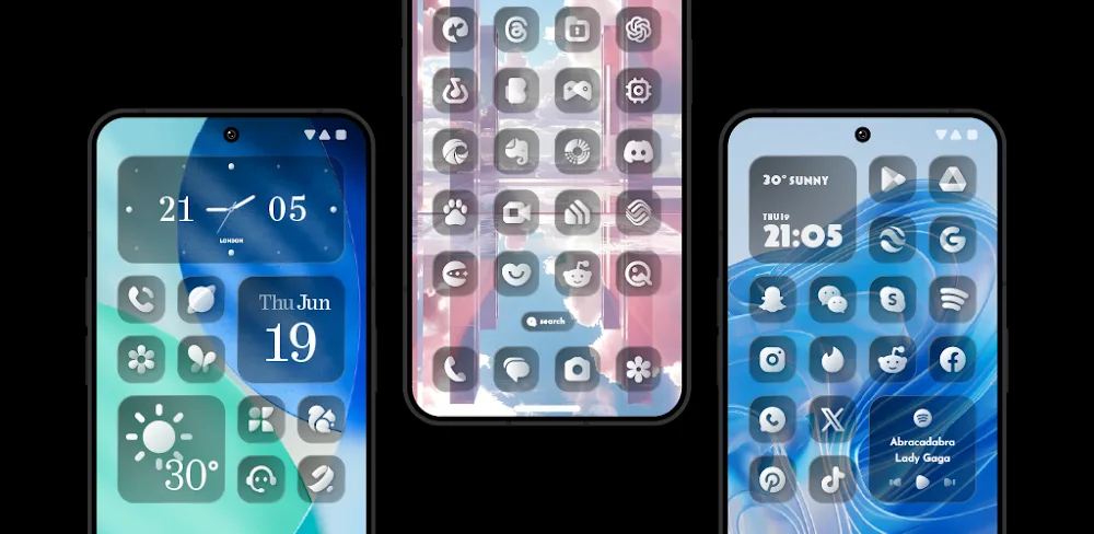 Glass Dark Icon Pack v1.3 APK (Full Version)