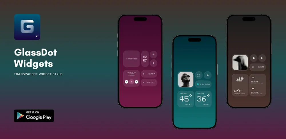 GlassDot Widgets For KWGT v1.1.0 APK (Full Version)