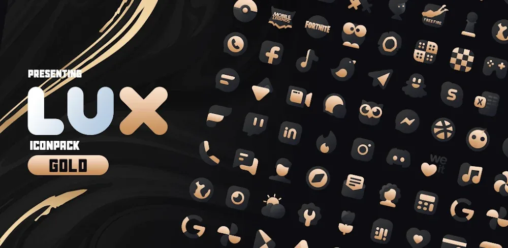 Gold IconPack : LuXGold v4.8 APK (Full Version)