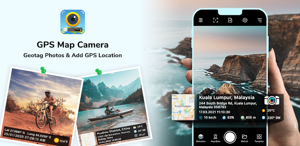 GPS Map Camera v1.9.4 MOD APK (Premium Unlocked)