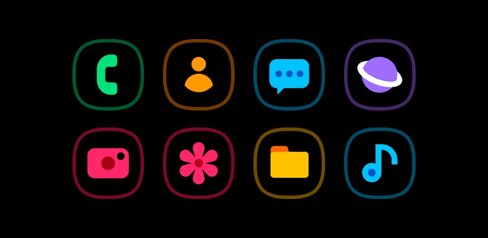 HuxOne Dark – Icon Pack v3.2 APK (Full Version)