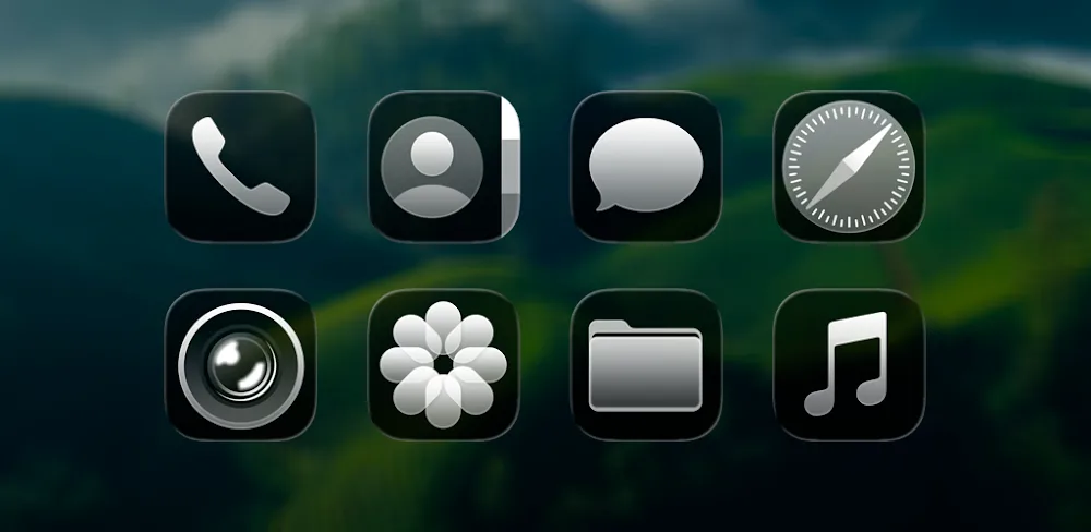 iGlassOS Dark – Icon PackEatos v1.0.5 APK (Full Version)