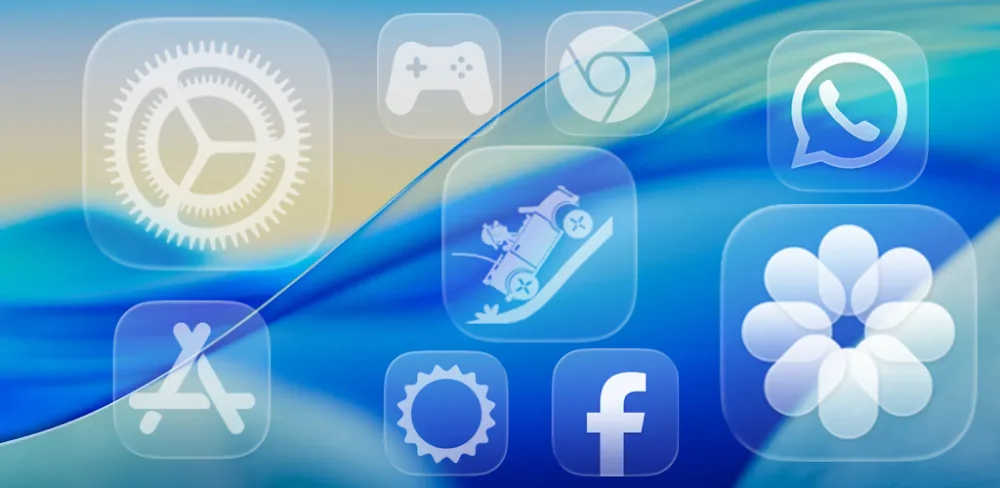 iOS Liquid Glass – Icon Pack v1.4 (Full Version)