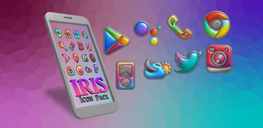 Iris Light Flat 3D Icon Pack v2.1.4 APK (Full Version)