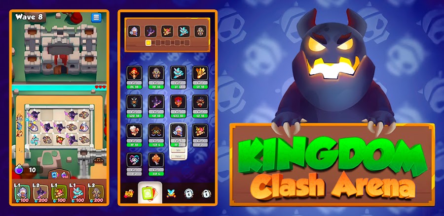 Kingdom Clash Arena v1.2.4 MOD APK (Menu, Hight Damage, Unlimited Gold, Free Shopping)