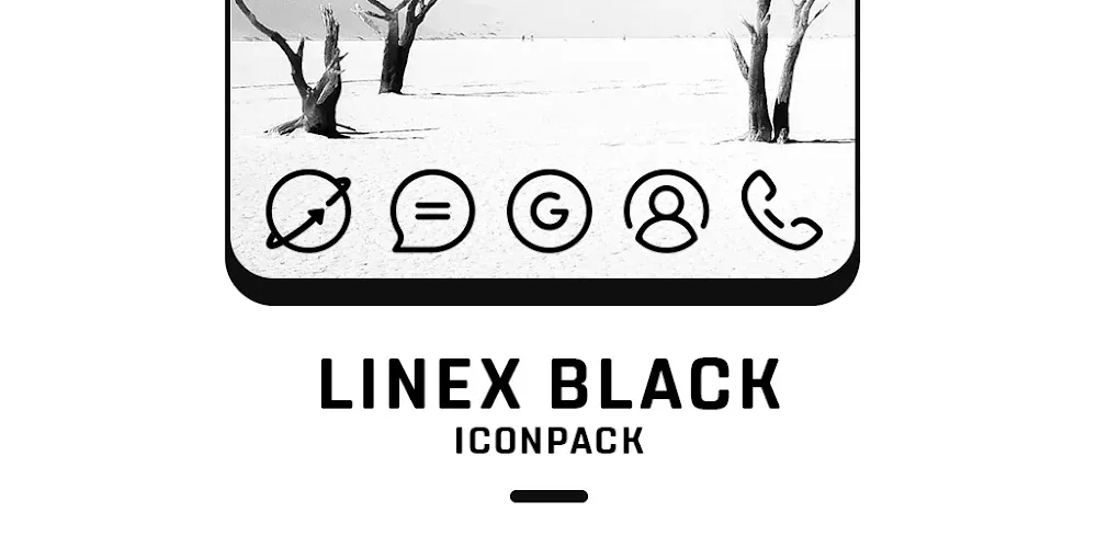 LineX Black Icon Pack v6.8 APK (Full Version)