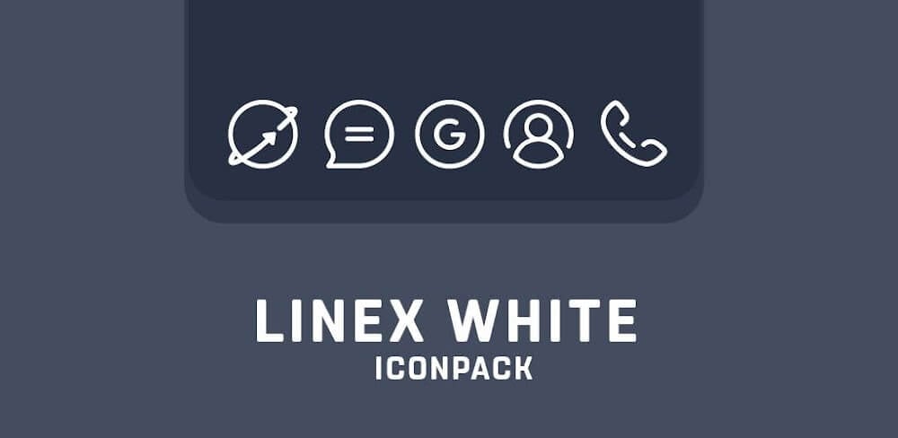 LineX White Icon Pack v6.8 APK (Full Version)