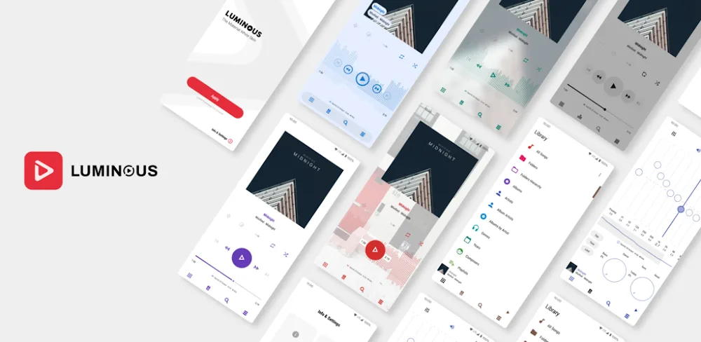 Luminous – Poweramp Skin v10.5.6 APK (Full Version)