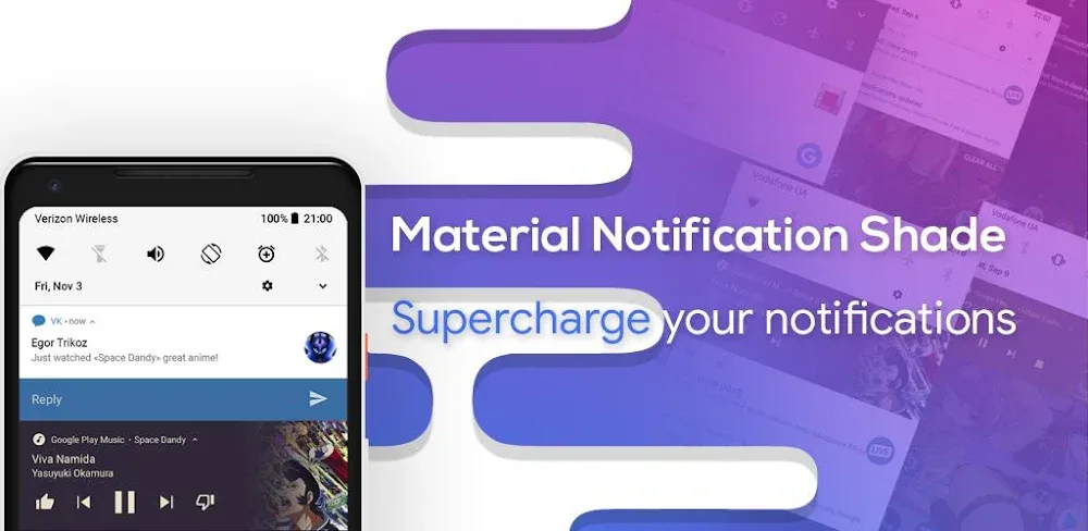 Material Notification Shade v18.5.9.2 MOD APK (Premium Unlocked)