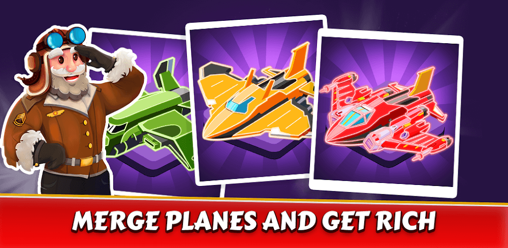 Merge Planes Neon Game Idle v1.0.37 MOD APK (Free Shopping)