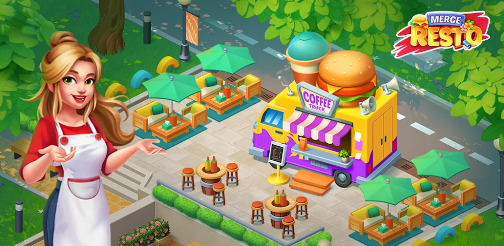 Merge Resto v1.0.16 MOD APK (Make 1k Energys/30k Gems/50k Coins, No-ADS)