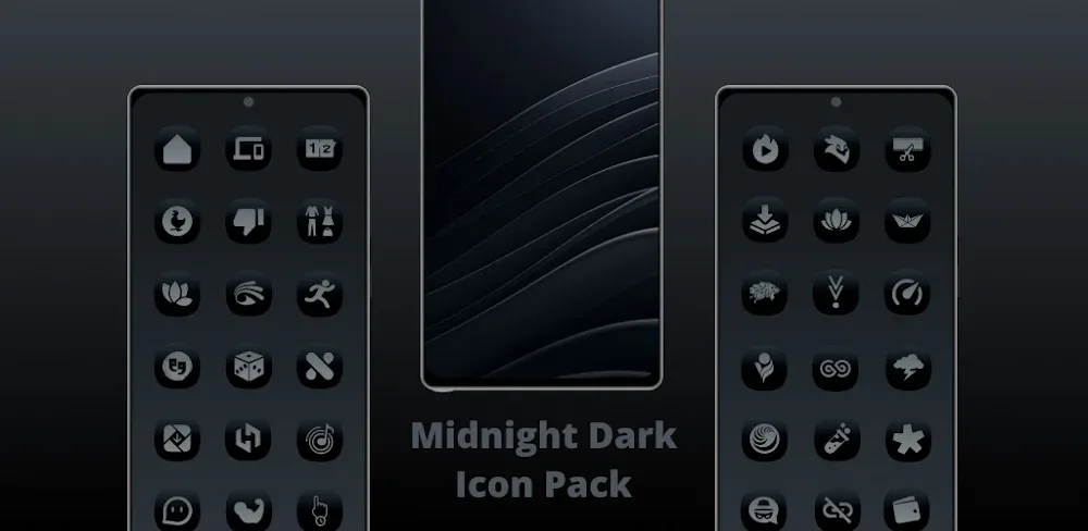 Midnight Dark Icon Pack v5.9 APK (Full Version)