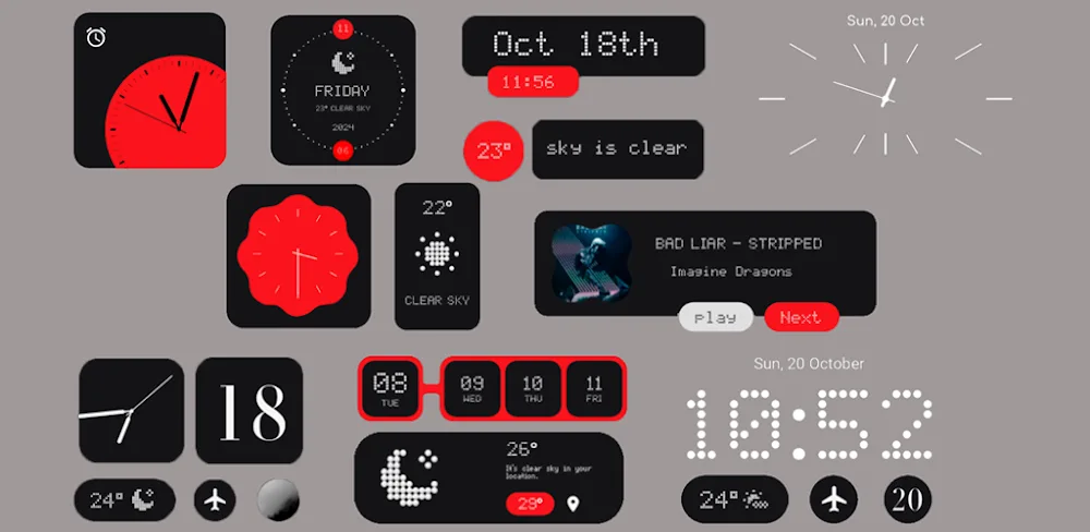 NoThink Widgets for KWGT v1.2 APK (Full Version)