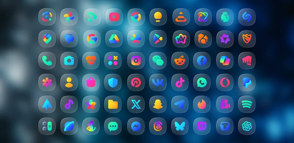 One UI Glass Color Icon Pack v1.1 APK (Full Version)