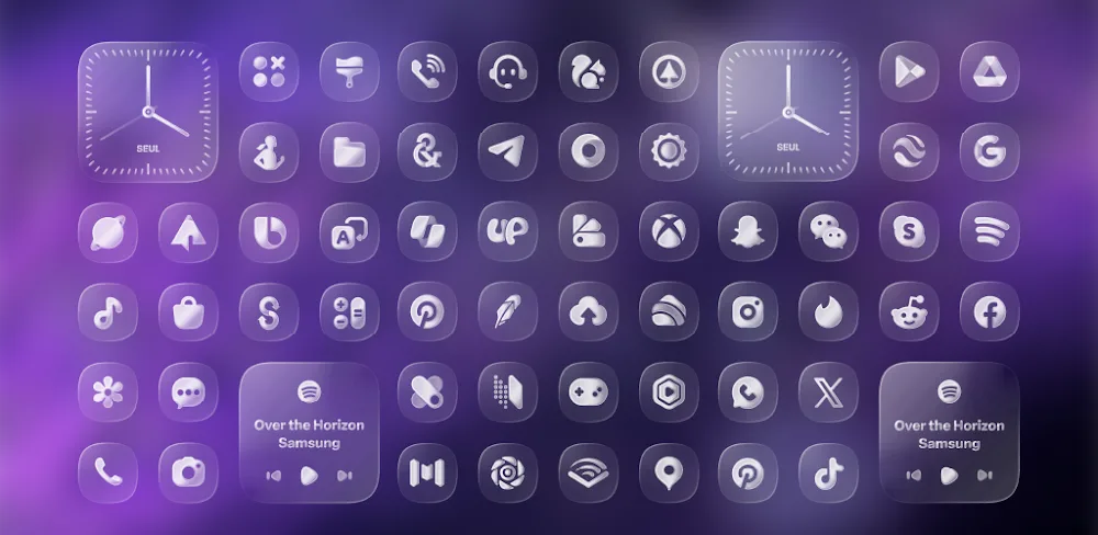 One UI Glass Icon Pack v1.2 APK (Full Version)