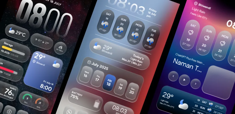 OneUi 7 Glass Kwgt v1.6.2 APK (Full Version)