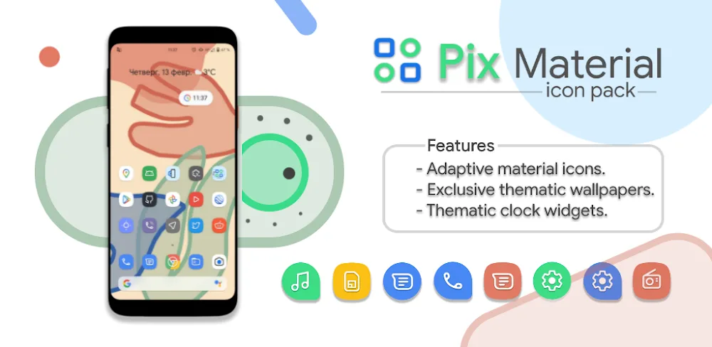 Pix Material Icon Pack v10.5.Build APK (Full Version)