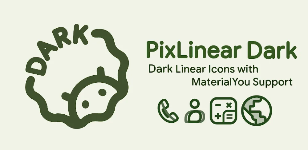 PixLinear Dark Icon Pack v1.5 Beta APK (Full Version)