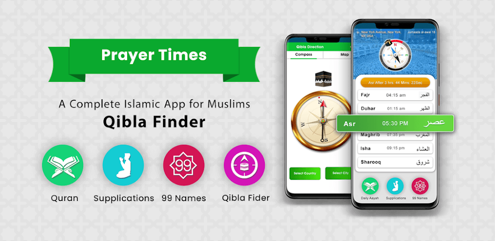 Prayer Times: Qibla Finder v20.1.34 MOD APK (Premium Unlocked)