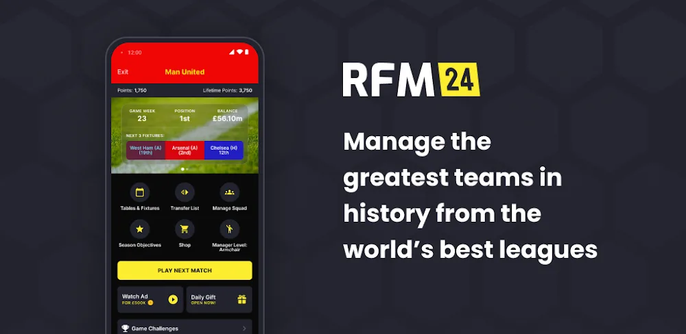 RFM 2024 Football Manager v1.17.1 MOD APK (Unlocked)