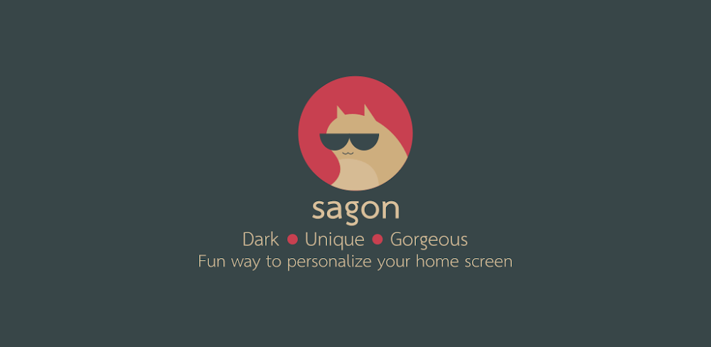 Sagon: Dark Icon Pack APK v16.7 (Full Version)
