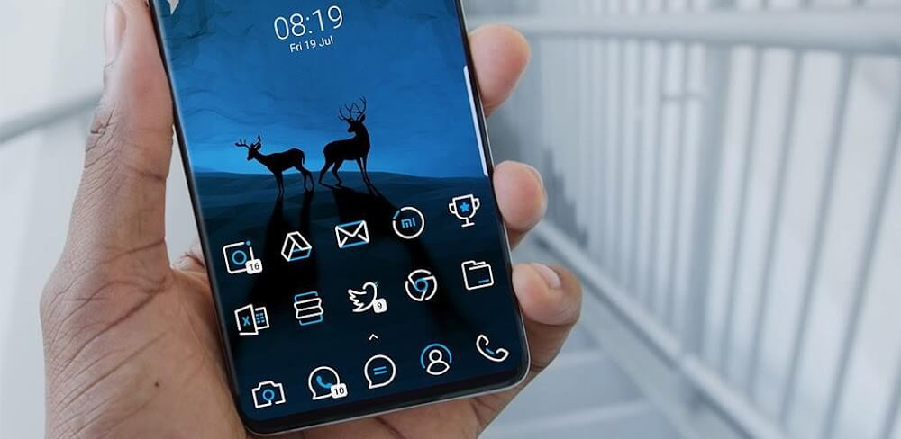 SkyLine Icon Pack: LineX Blue APK v6.8 (Full Version)