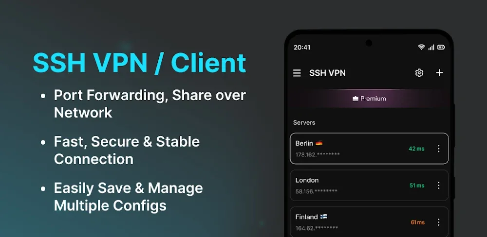 SSH VPN – Client for SSH v1.5.0 MOD APK (Premium Unlocked)