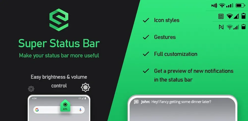 Super Status Bar v2.10.1 MOD APK (Premium Unlocked)