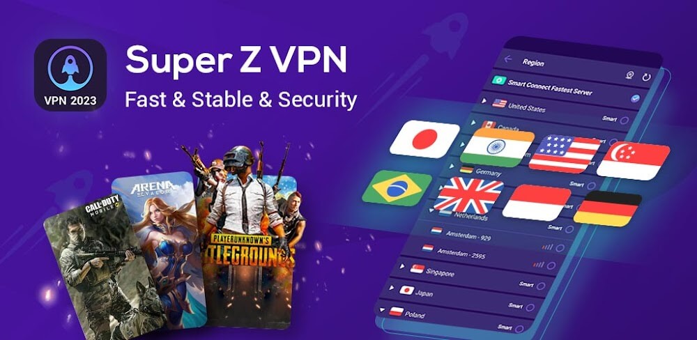 Supper Z-VPN v7.7.825 MOD APK (Premium Unlocked)