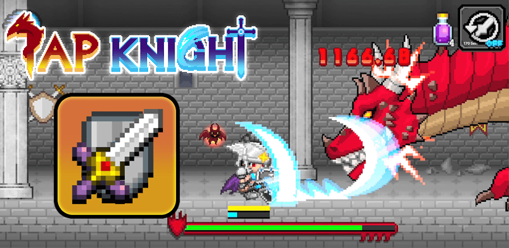Tap Knight: Dragon’s Attack v1.1.19 MOD APK (God Mode/One Hit/Diamonds)