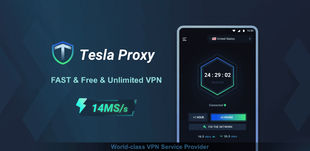 Tesla Proxy v1.3.008 MOD APK (Premium Unlocked, No ADS)