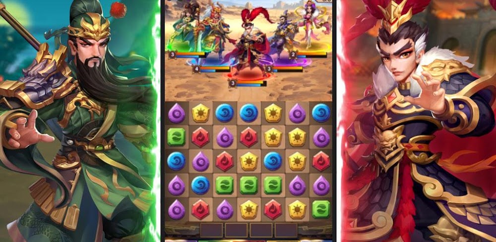 Three Kingdoms & Puzzles v1.61.0 MOD APK (One Hit, God Mode)
