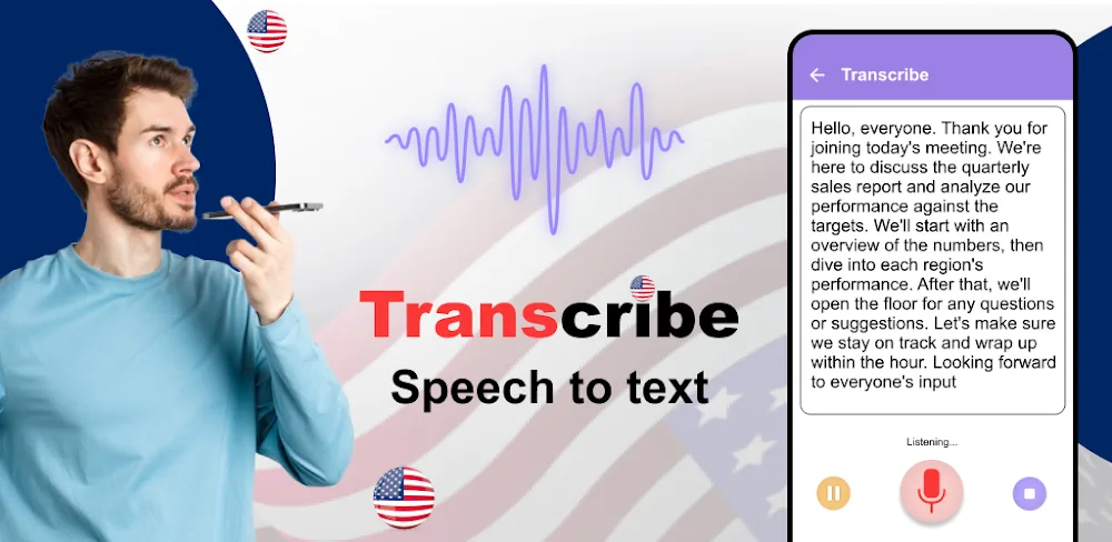 AI Speech to text: Transcribe v1.34 MOD APK (Premium Unlocked)