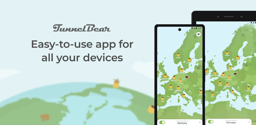 TunnelBear VPN v4.8.1 MOD APK (Premium Unlocked)