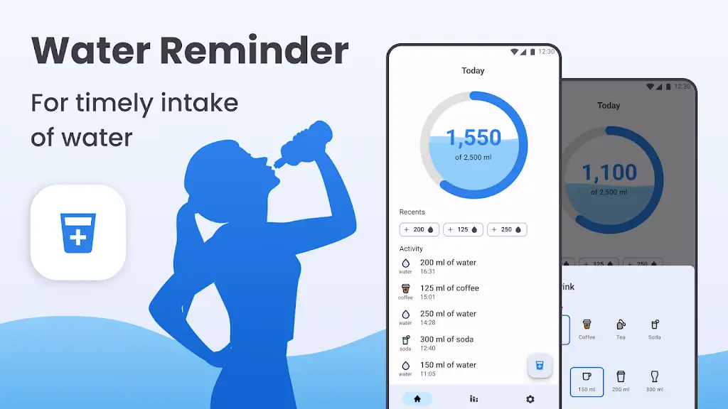 Water Reminder v1.2.1 MOD APK (Premium Unlocked)