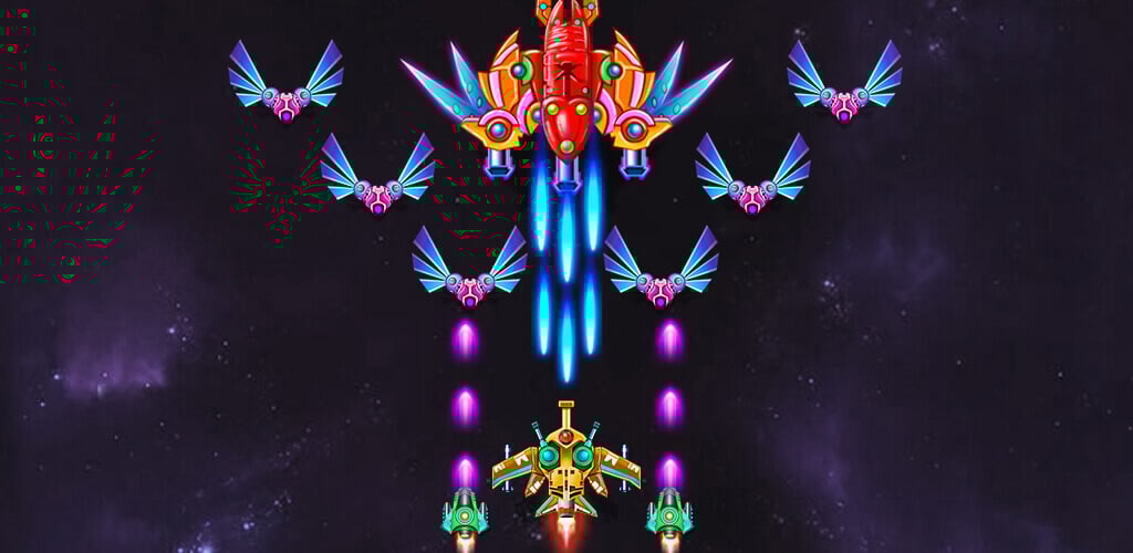 Galaxy Attack: Alien Shooter v69.9 MOD APK (God Mod, Add Money, Damage, AntiCheat)